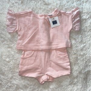 NWT Janie and Jack Pink Bow Outfit 3-6 Month